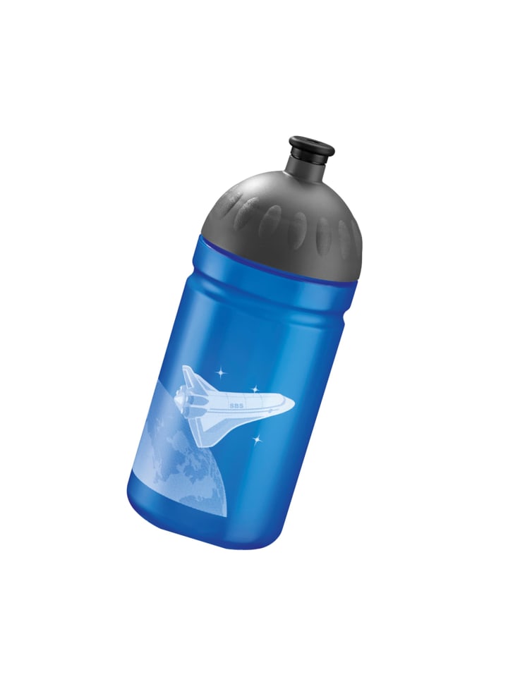 Trinkflasche, 0,5 l, für Kindergarten und Schule in Sky Rocket Rico, Blau