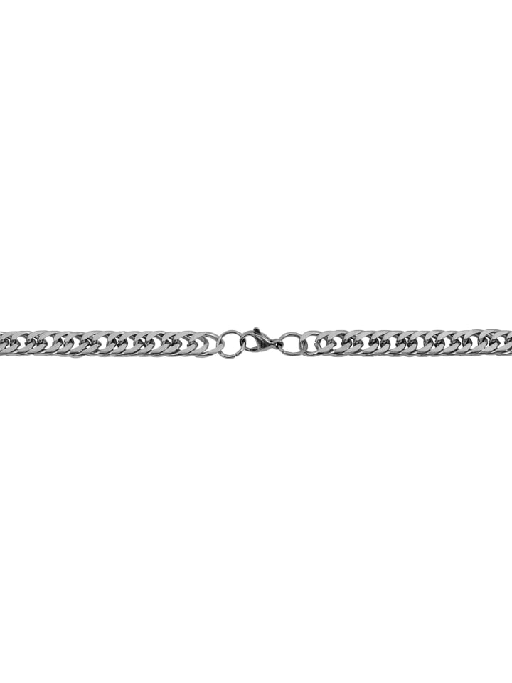 Herren Halskette aus Edelstahl 50 cm in silber