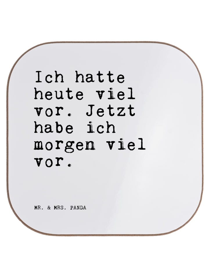 Coaster Ich hatte heute viel... mit Spruch in Weiß