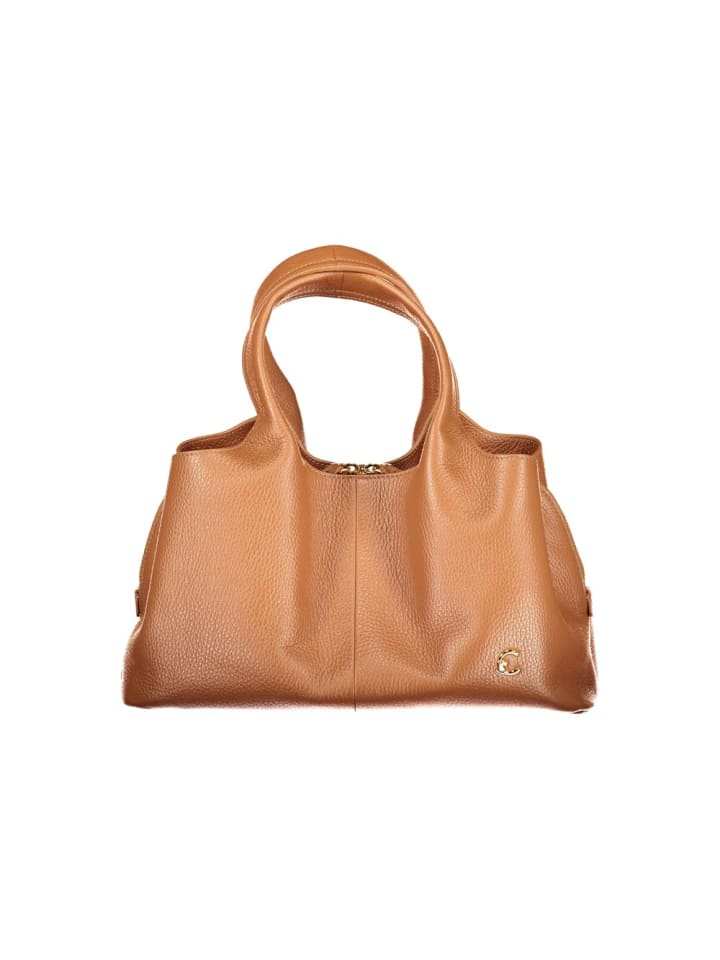 Braun Leder Damen Henkeltasche Nell