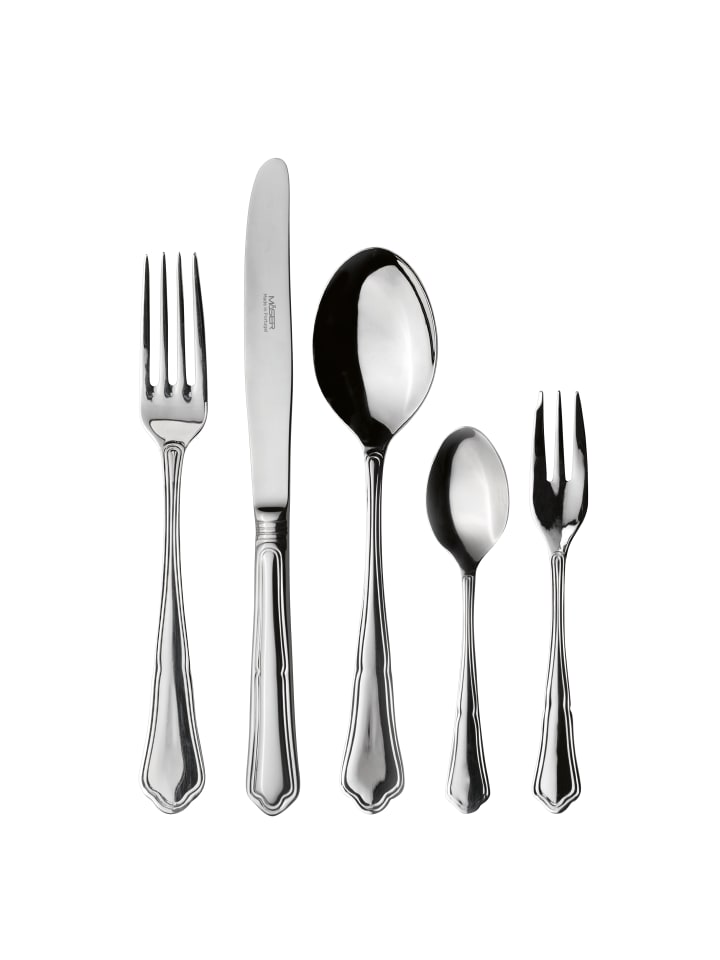Besteck-Set, Edelstahl Pacifico in Silber