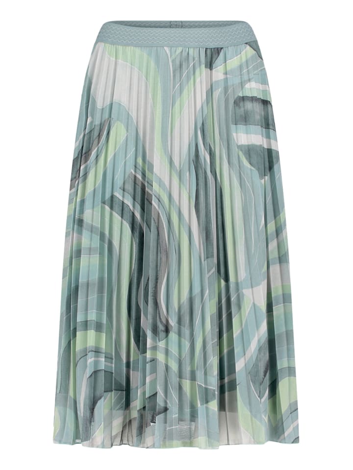 Plisseerock mit Gummizug in Mint/Green
