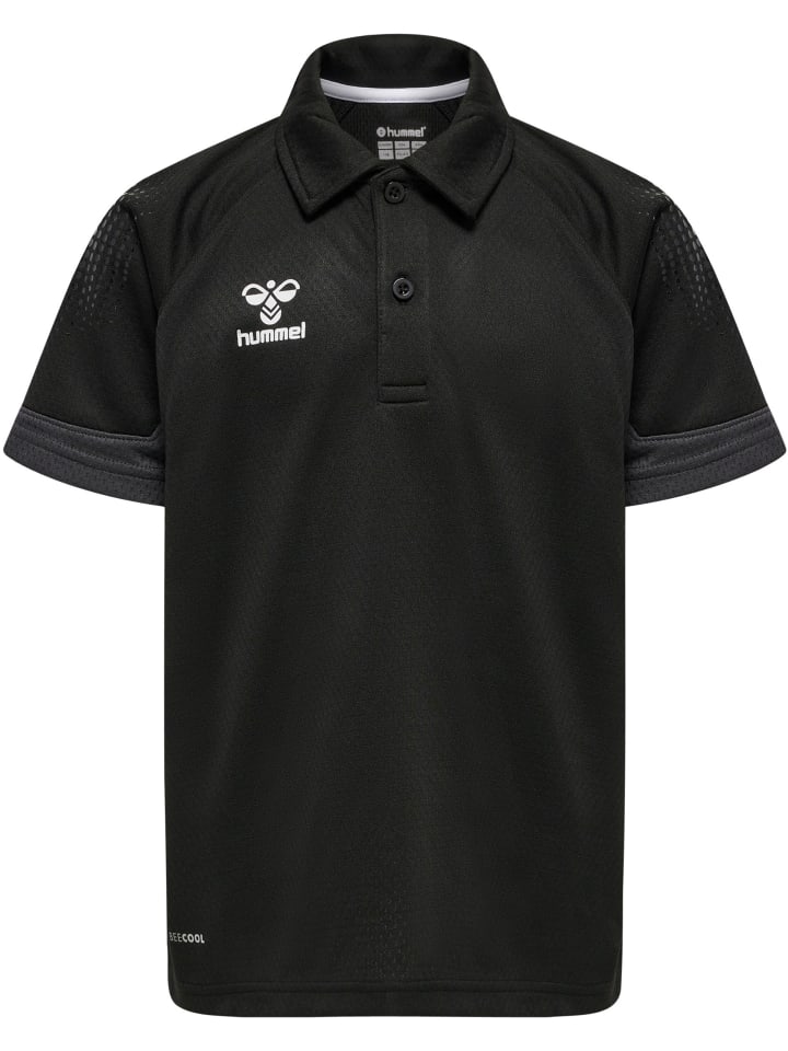 Polo Raglanärmel Hmllead Kinder in BLACK