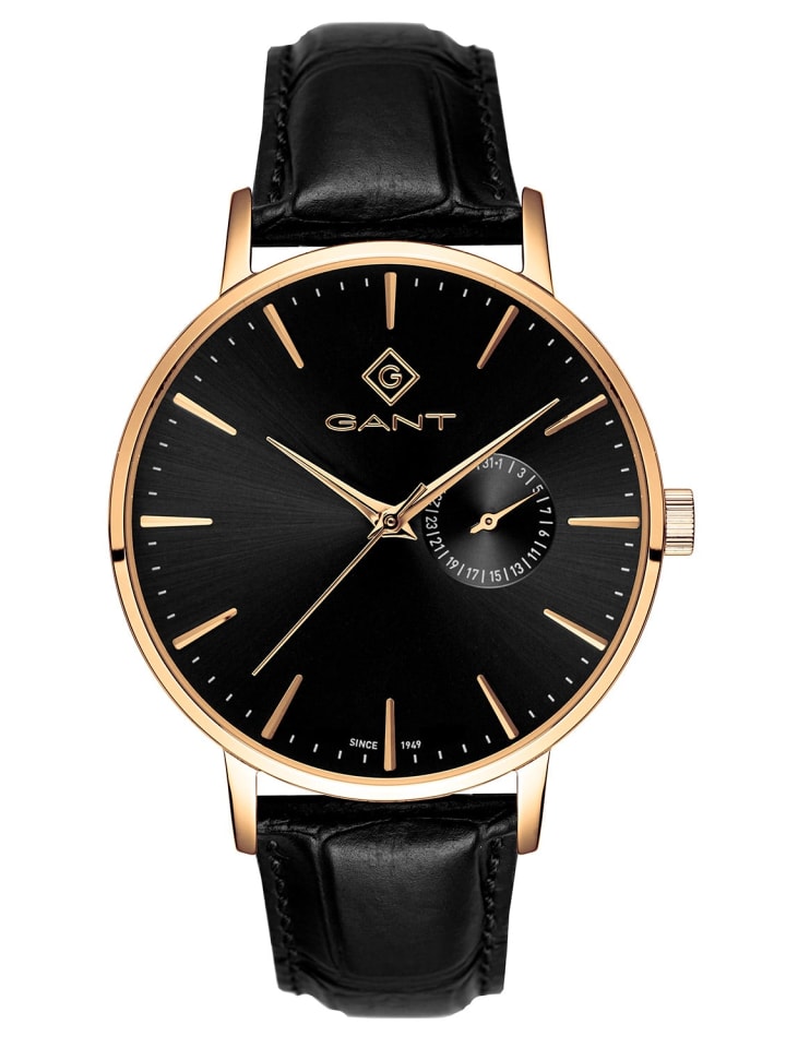 Herrenuhr Quarz Park Hill III Leder Schwarz