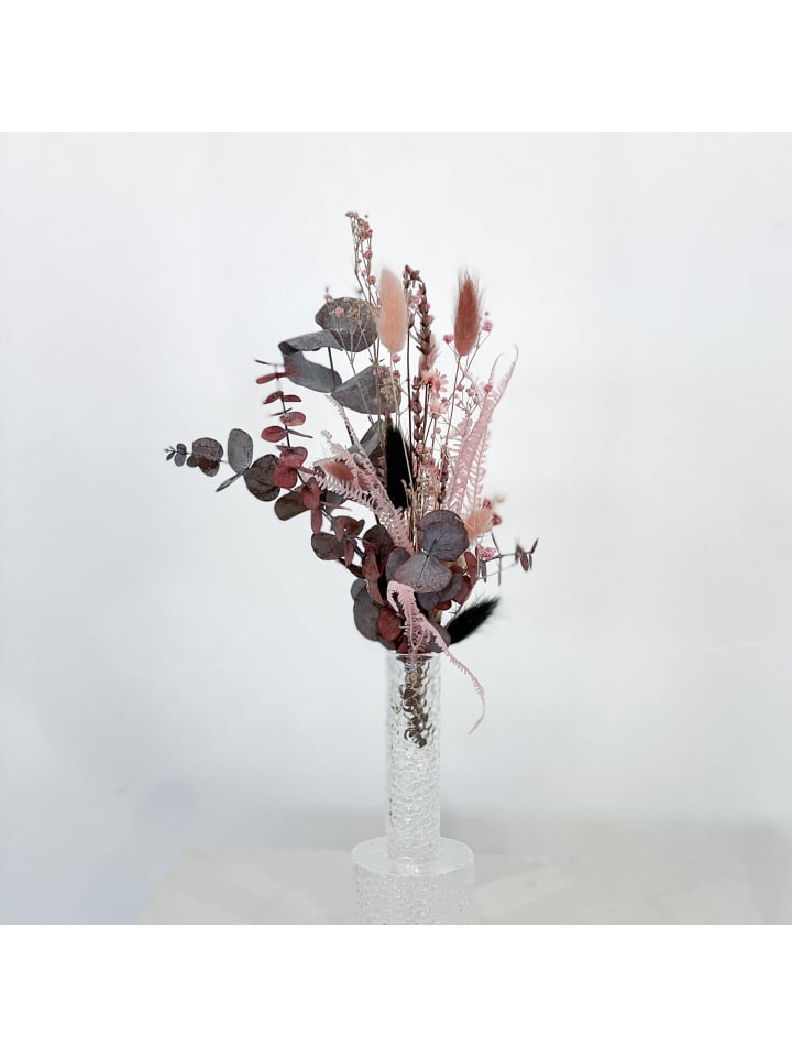 Mini-Strauß aus Trockenblumen in Pink - (H) 25 cm