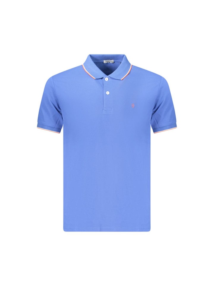 Blau Baumwolle Herren Polo Hemd