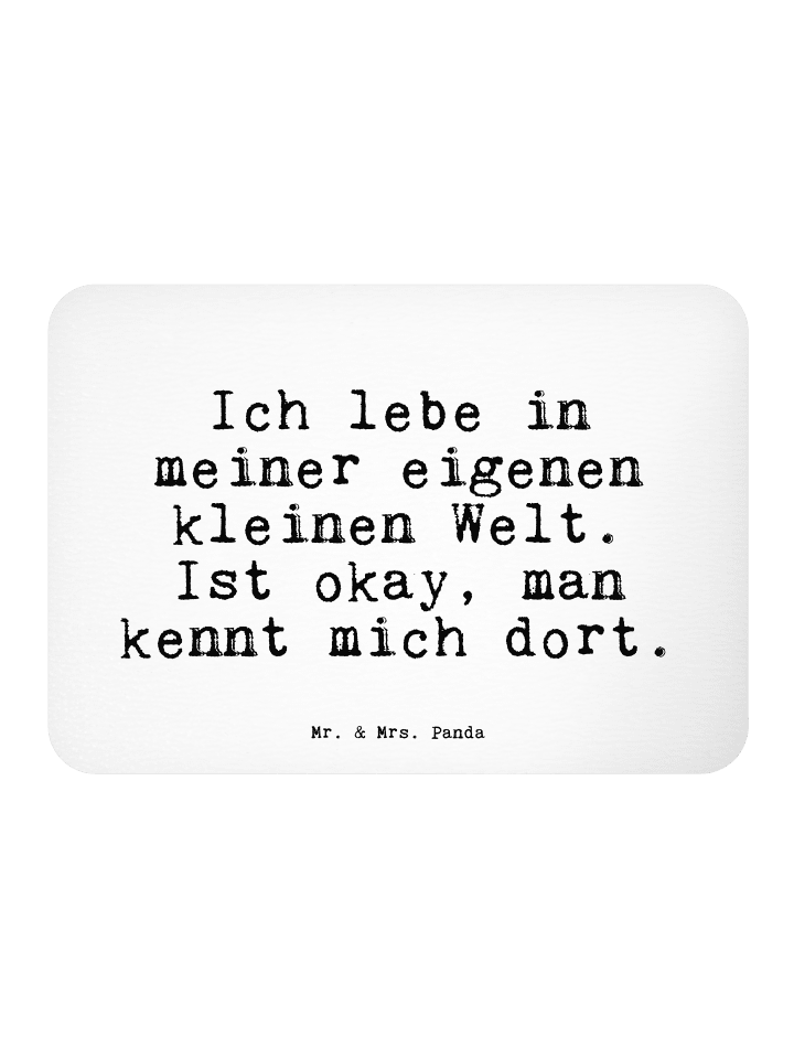 Magnet Ich lebe in meiner... mit Spruch in Weiß