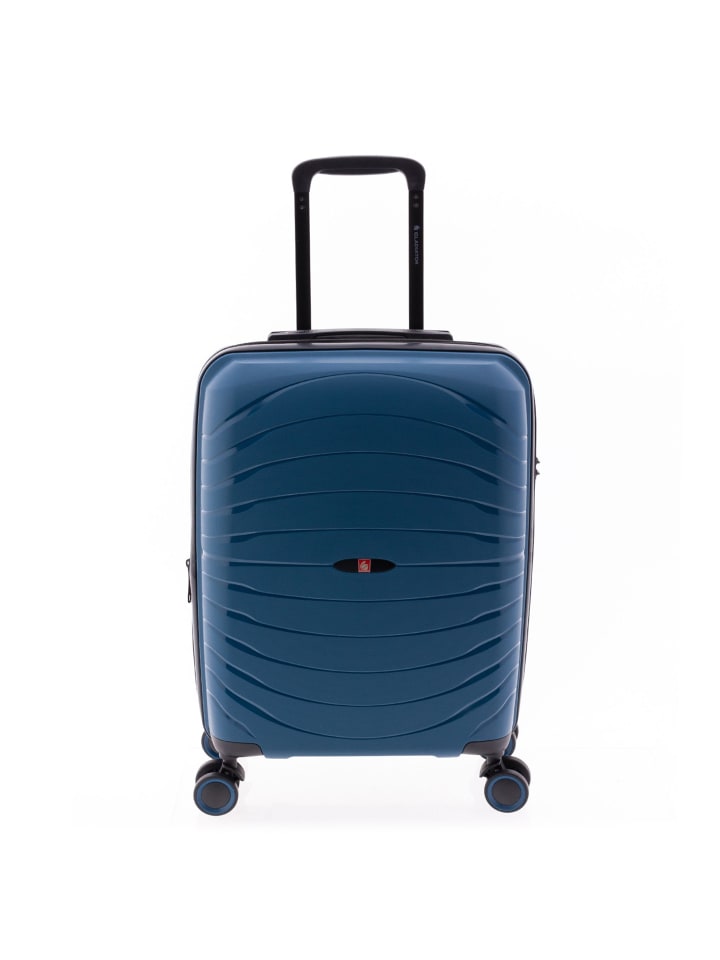 3400 4 Rollen Kabinentrolley 55 cm mit Dehnfalte petrol