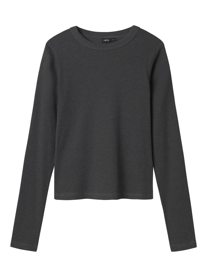 Oberteil mit langen Ärmeln in Dark Grey Melange