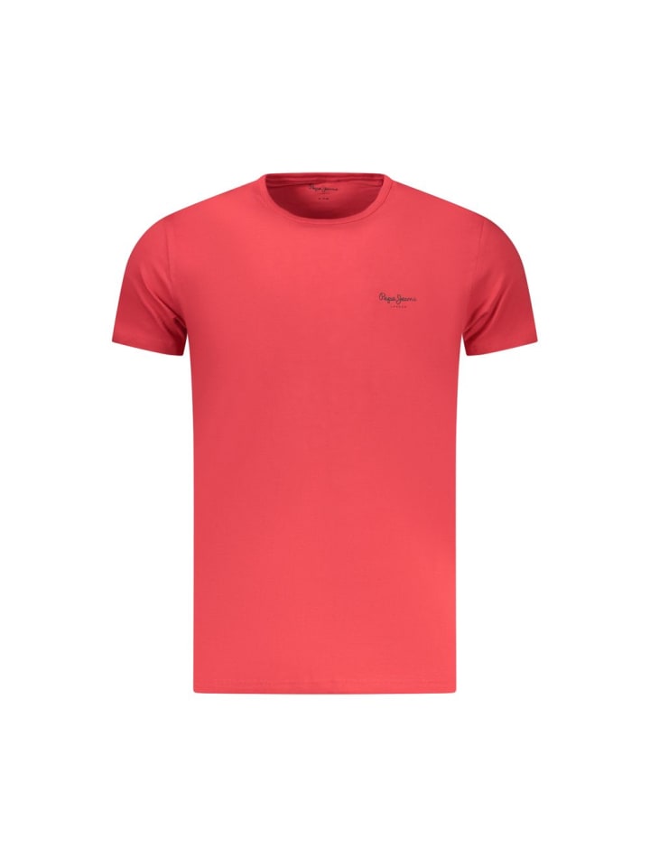 Rot Baumwolle Herren T-Shirt