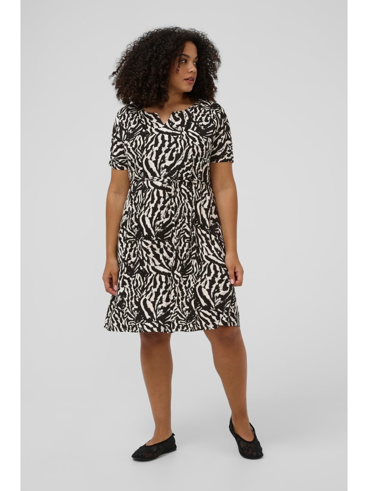 Kleid KCmella Regular fit in Black Deep/Chalk s animal