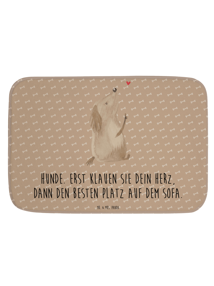 Badematte Hund Liebe mit Spruch in Hundeglück
