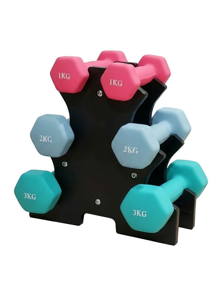 7-tlg- Hantel-Set in Mehrfarbig - 1–3 kg