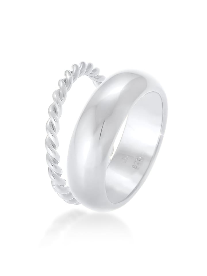 Ring 925 Sterling Silber Ring Set, Twisted in Silber