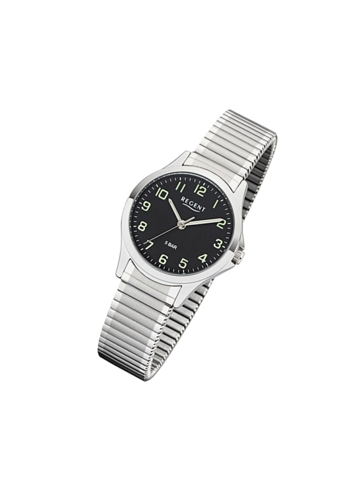 Armbanduhr Regent Zugarmband silber klein (ca. 29mm)