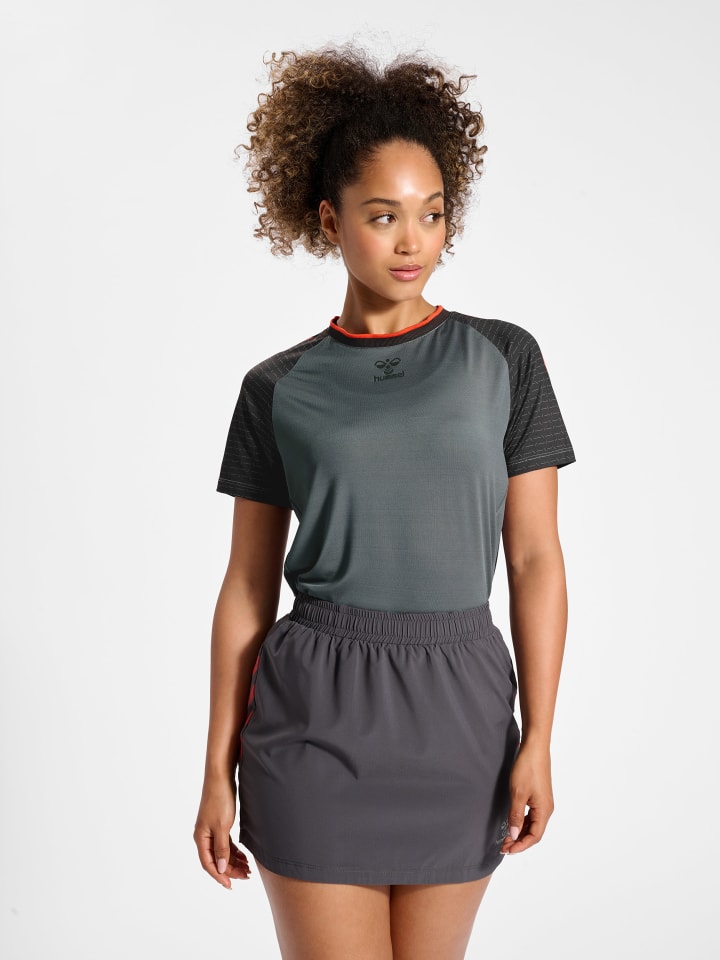 T-Shirt Raglanärmel Hmlpro Damen in QUIET SHADE/FORGED IRON