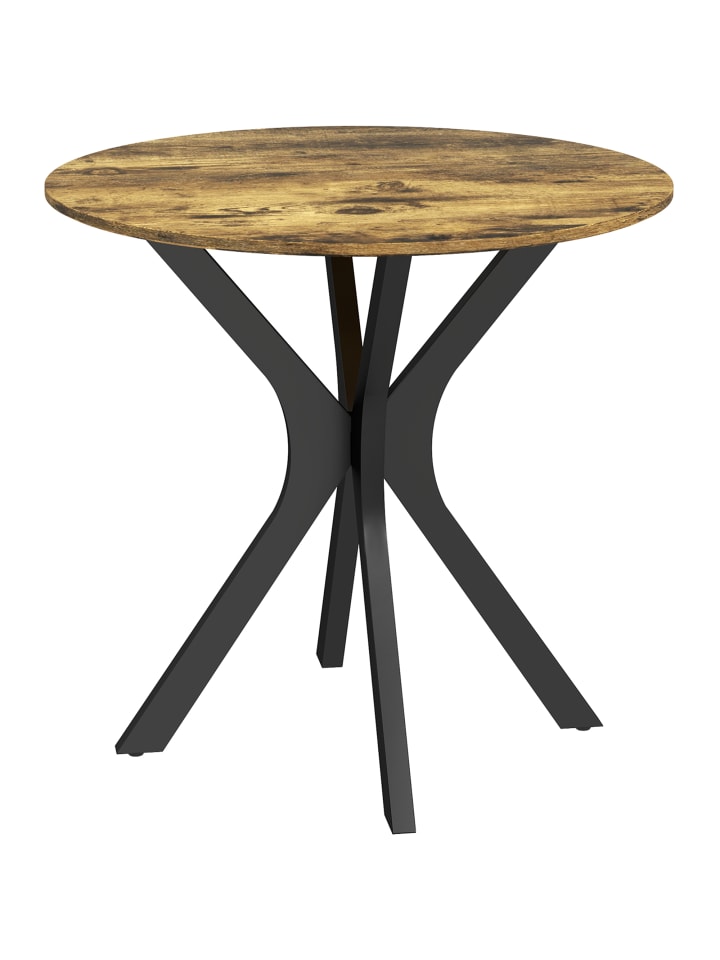 Esstisch in Rustikal-Braun 78L x 78B x 75H cm