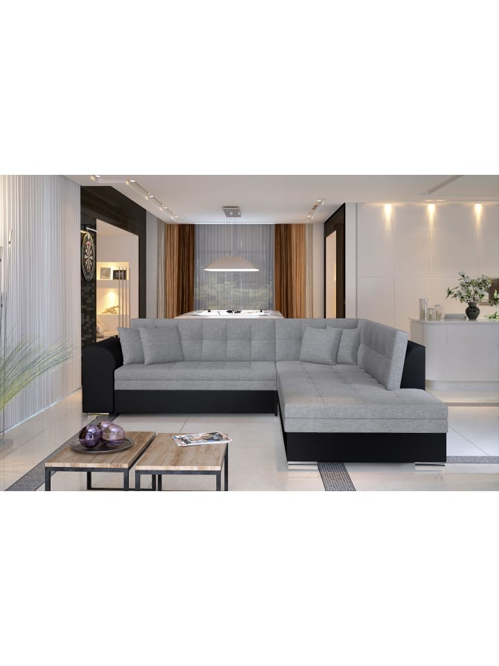 Piri Recamiere Rechts in Grau - (L) 260 x (B) 260 x (H) 78 cm