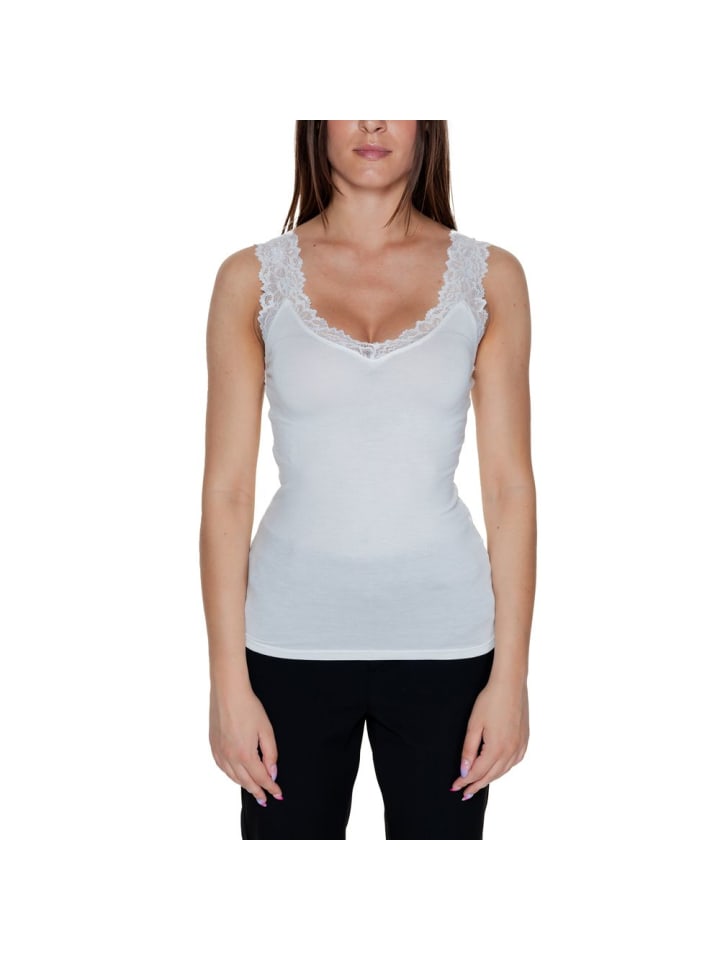 Weiß Viskose Tanktop
