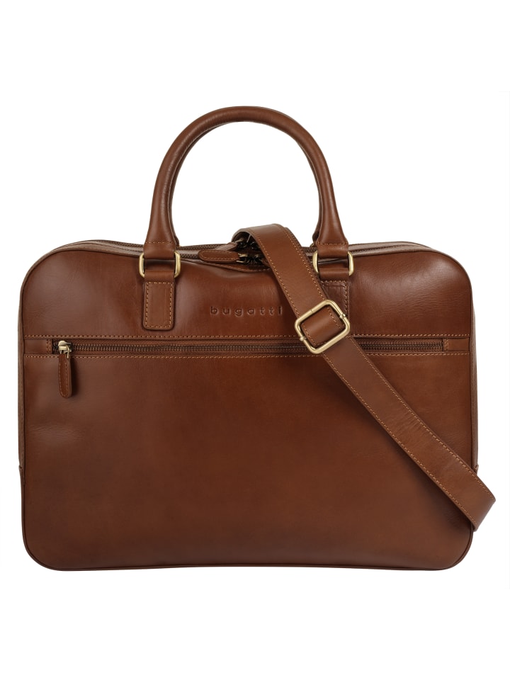 Aktentasche REMO echt Leder in cognac