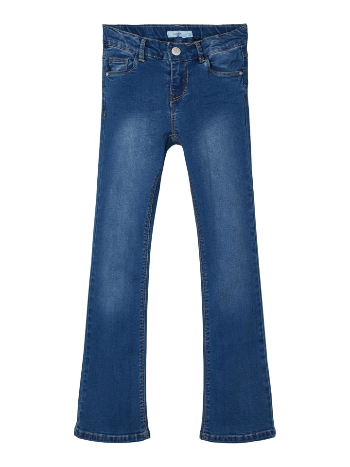 Mädchen Bootcut Stretch-Jeans in Blau