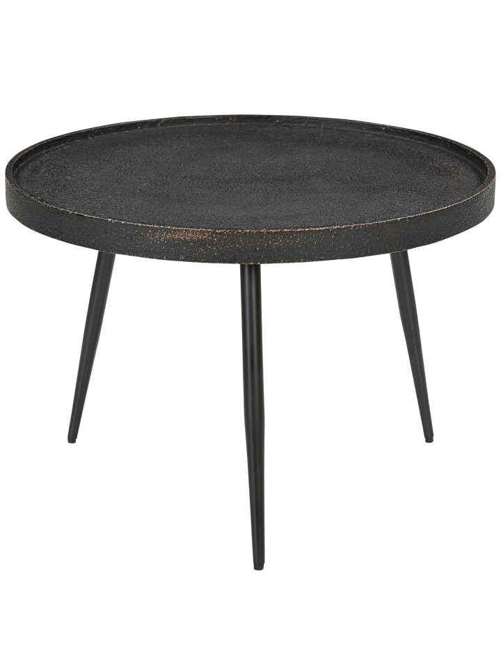 home24 Couchtisch aus Holzwerkstoff im Industrial-Stil in Schwarz