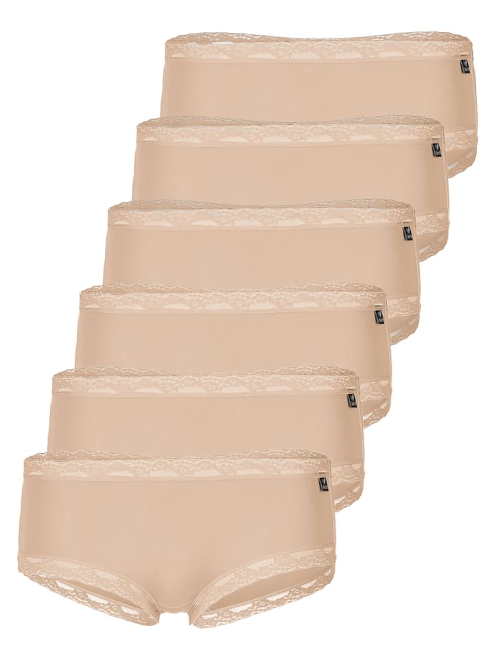 6er Pack Panty in nude