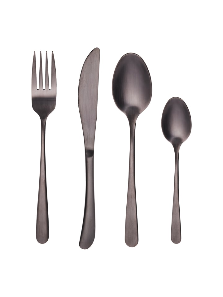 Butlers Besteck-Set KINGS 4-tlg. in Schwarz