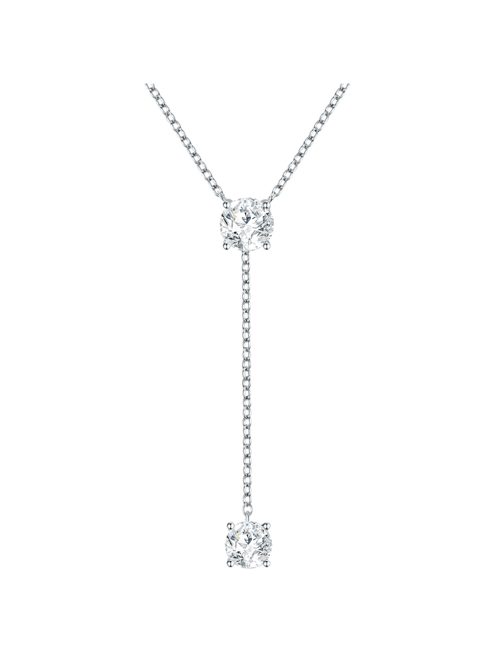 Halskette aus Messing verziert mit Kristallen von Swarovski® in silber