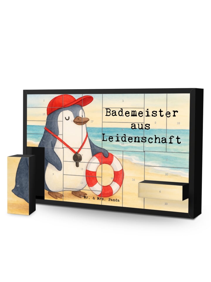 Adventskalender Bademeister Leidenschaft Design... in Weiß