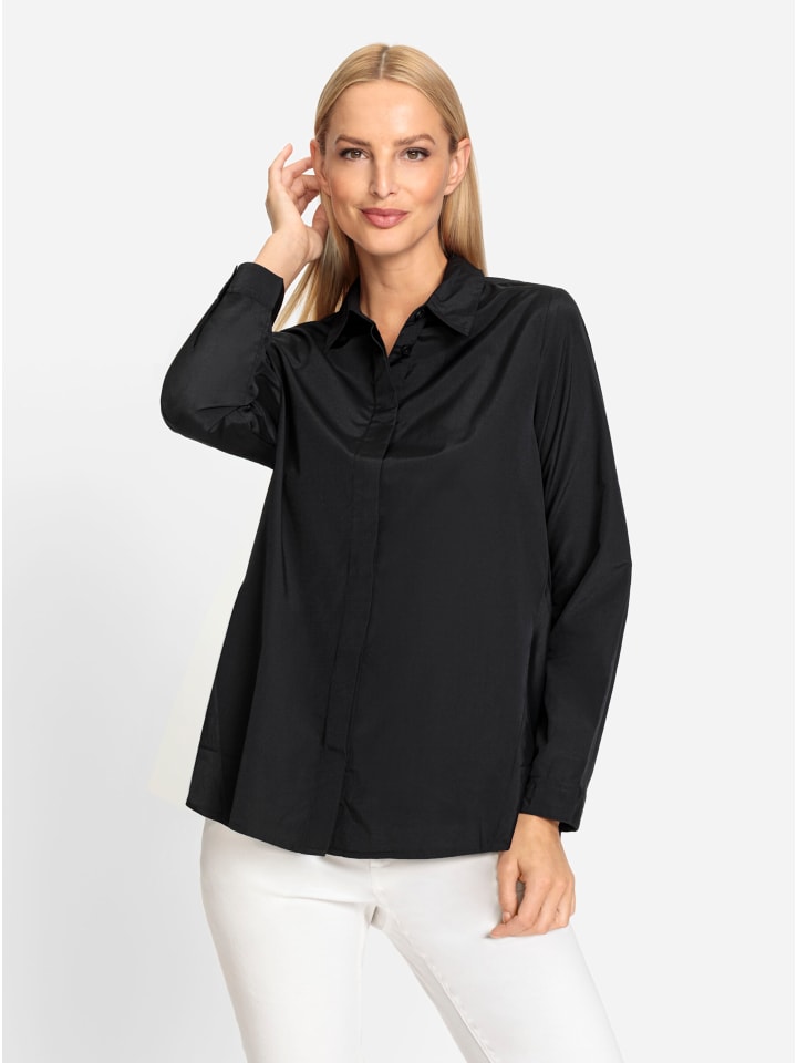 Longbluse in schwarz