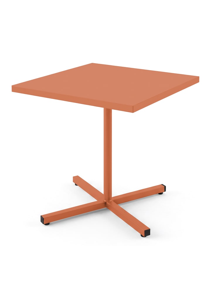 home24 Klapptisch aus Stahl im modernen Stil in Terracotta