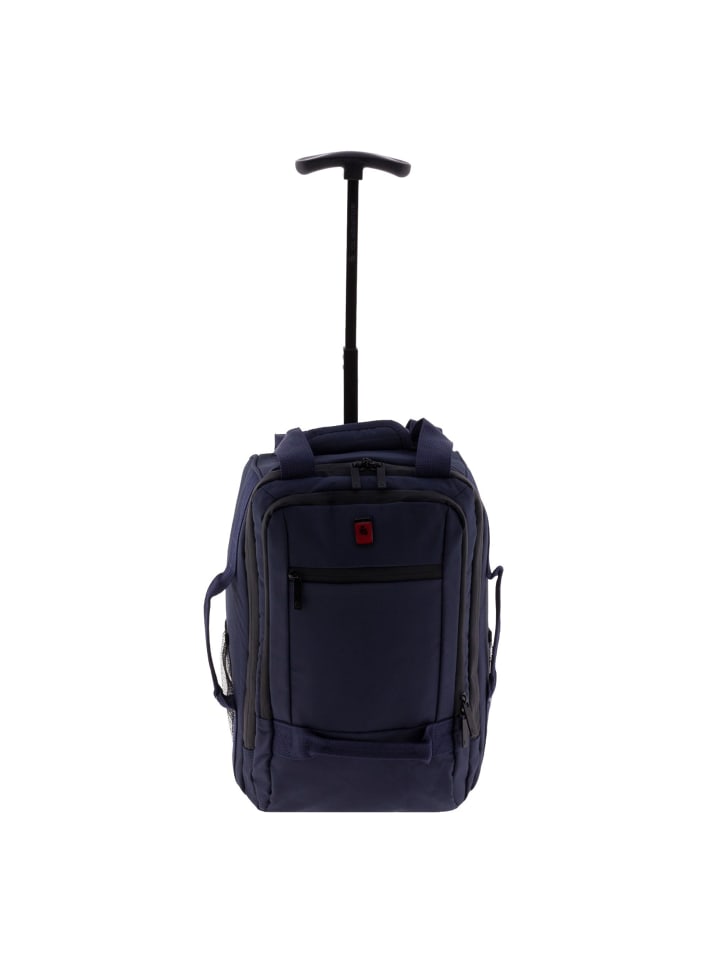 3900 2 Rollen Rucksacktrolley 40 cm Laptopfach blue