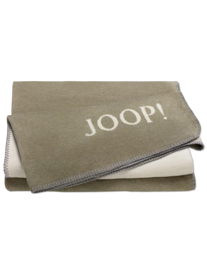 JOOP! MELANGE-DOUBLEFACE Wohndecke 150x200 cm, Oliv-Natur