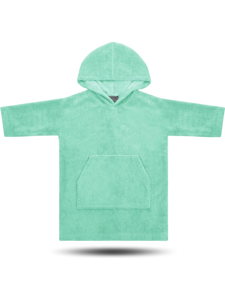 Kinder langarm Poncho Pichilemu in Minze