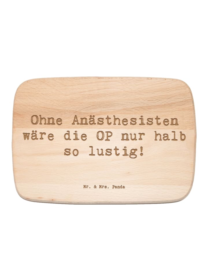 Schneidebrett Spruch Anästhesist Humor mit Spruch in Transparent