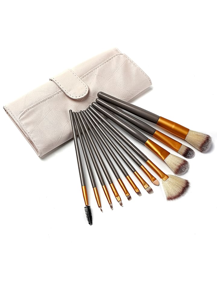 Professionelles Make-up-Pinselset – 12 Teile mit Etui