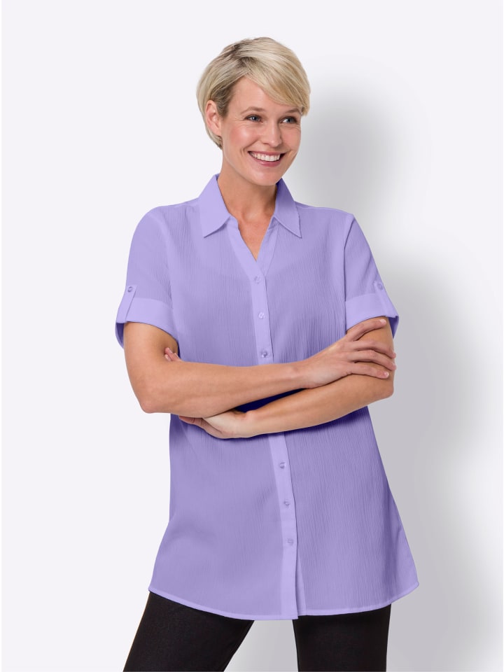 Longbluse in lavendel
