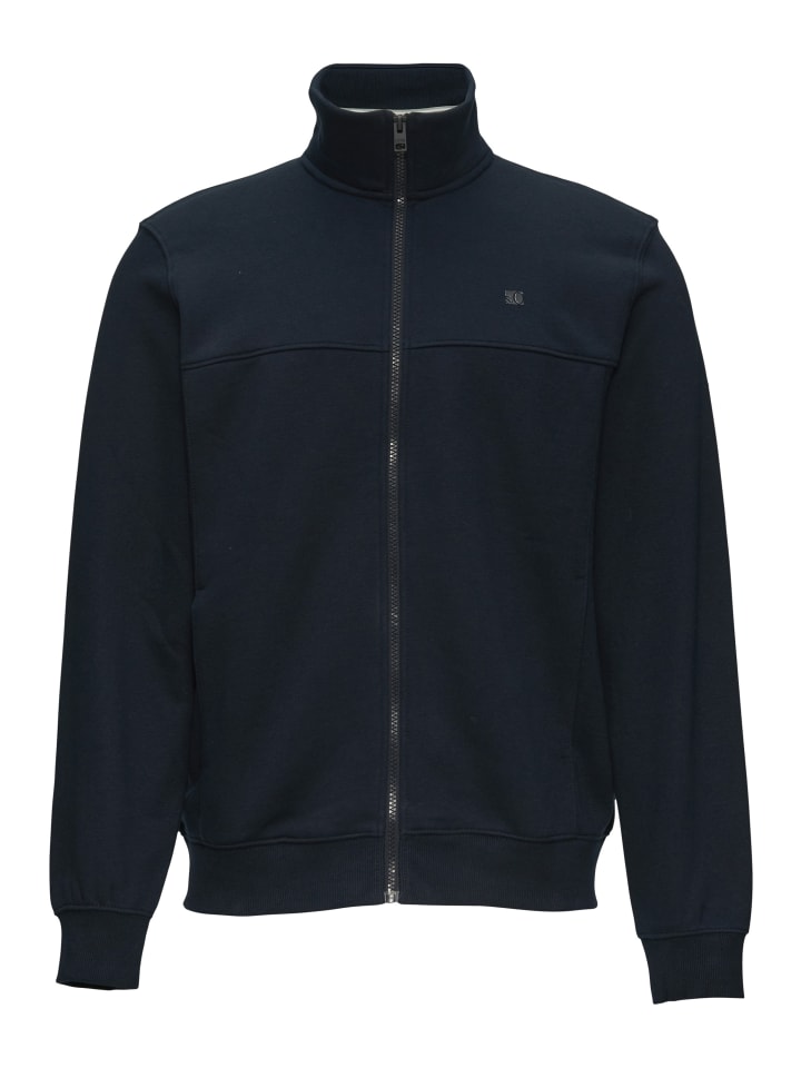 Sweatjacke Basic in Blau