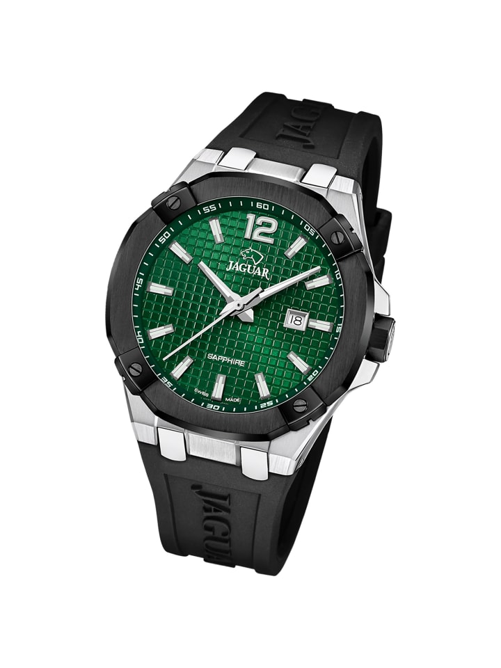 Analog-Armbanduhr Jaguar Diplomatic schwarz groß (ca. 44mm)