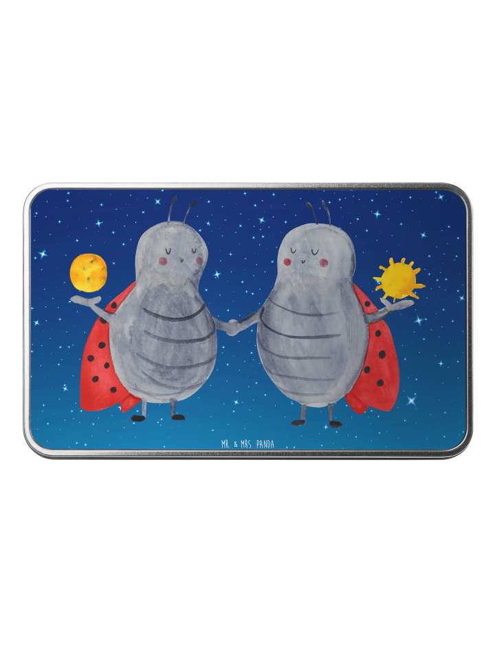 Metalldose Sternzeichen Zwilling ohne Spruch in Sternenhimmel Blau