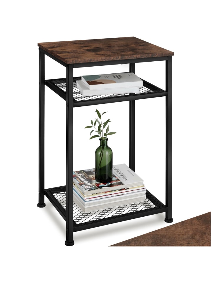 Ablagetisch, 45,5 x 36 x 75,5 cm, ausgestattet mit 2 Gitterablagen