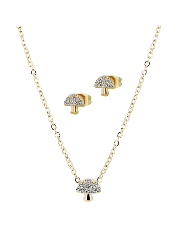 Damen Halskette mit Anhänger – aus Edelstahl in gold