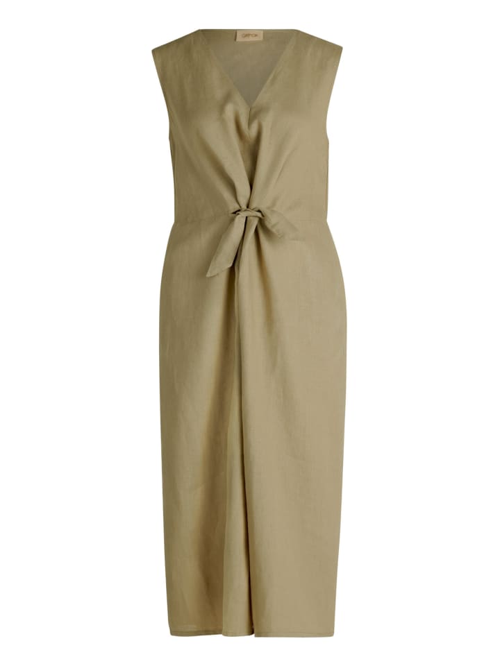 Leinenkleid mit Cut-Outs in Elm