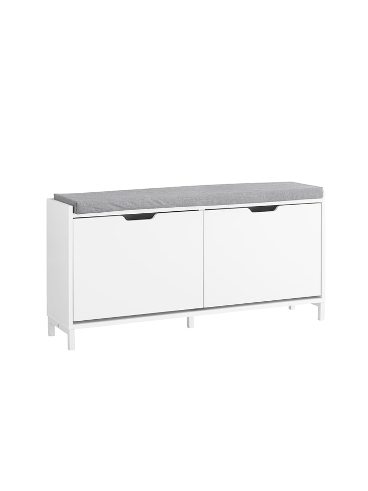 Schuhbank in Reinweiß - (W) 24 x (H) 52 x (L) 105 cm