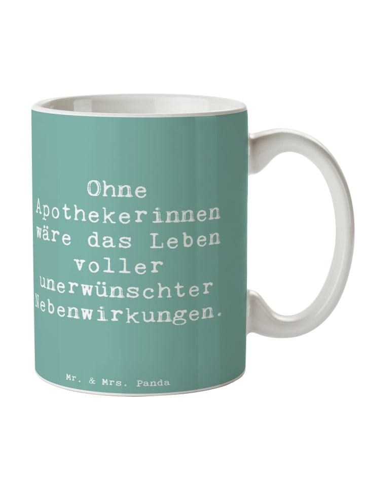 Becher Spruch Apothekerin Nebenwirkung mit Spruch in Meeresbrise