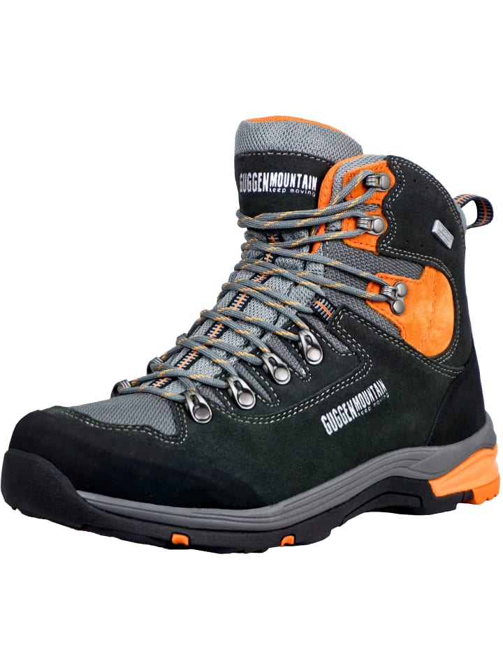 Wanderstiefel Schwarz-Orange