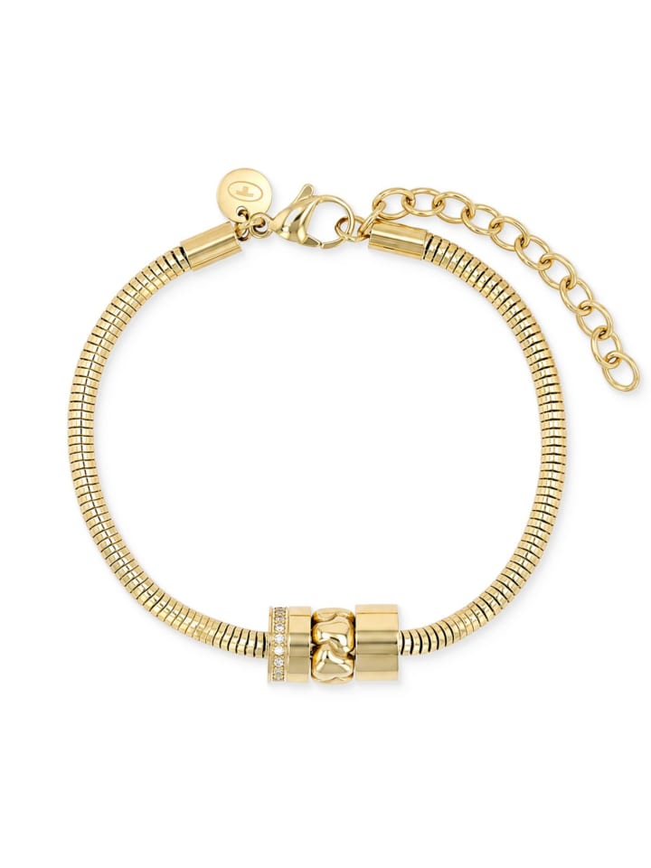 Armband Edelstahl, IP gold in Gold