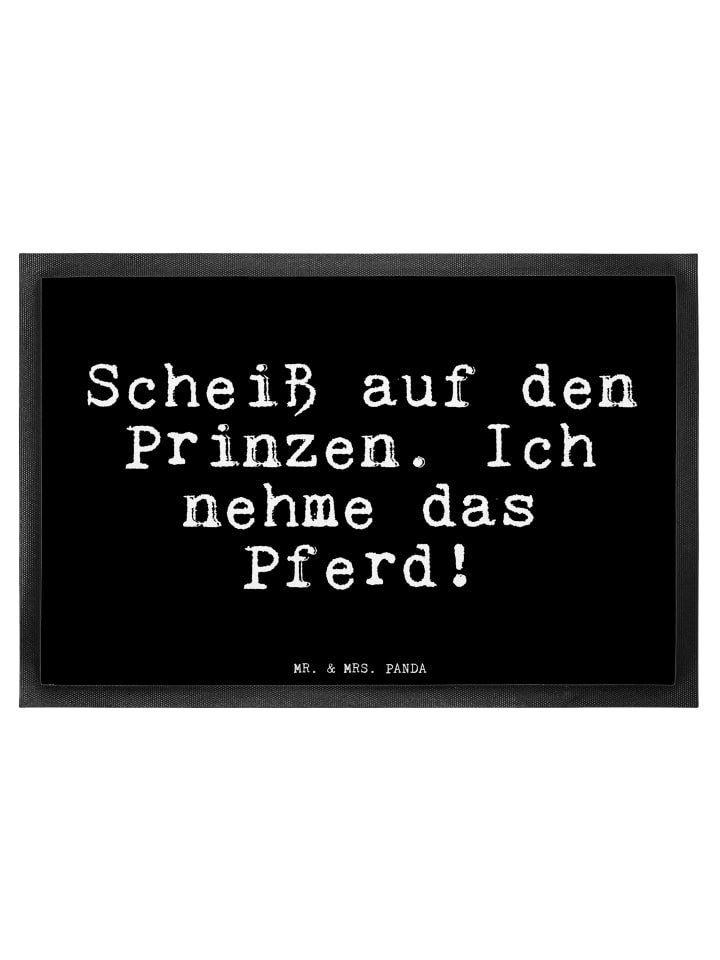 Schmutzmatte Problem auf den Prinzen.... mit Spruch in Schwarz