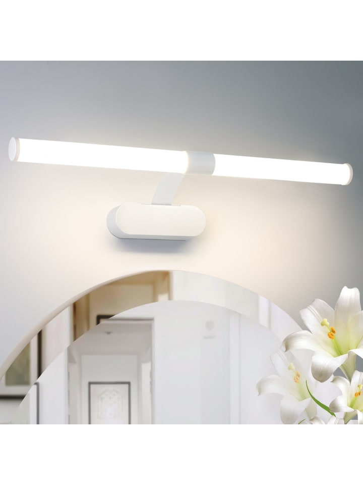 Spiegelleuchte in weiß Modern 8W Badezimmerlampe Neutralweiß L 60CM